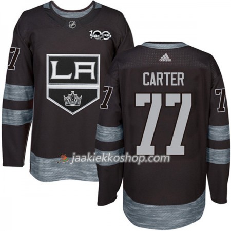 Miehille NHL Los Angeles Kings Pelipaita Jeff Carter 77 1917-2017 100th Anniversary Adidas Musta Authentic